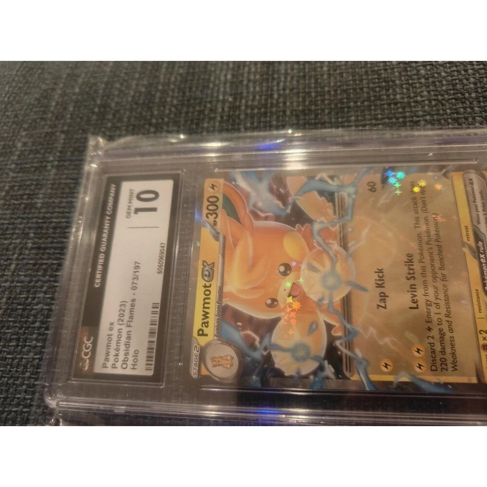 CGC 10 Pawmot EX Obsidian Flames Double Rare 073/197 2023 Pokemon OBF Graded